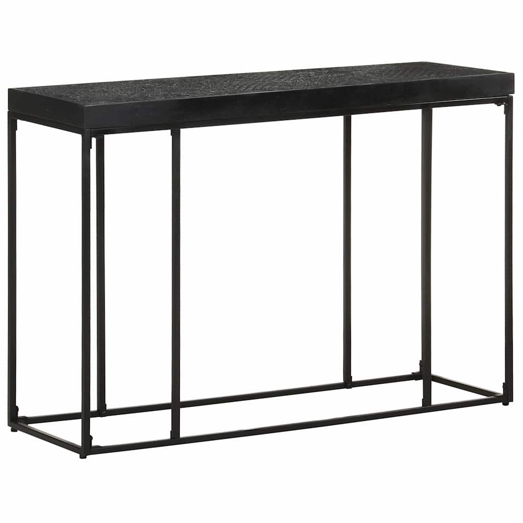 321612 vidaXL Console Table Black 110x35x76 cm Solid Acacia and Mango Wood