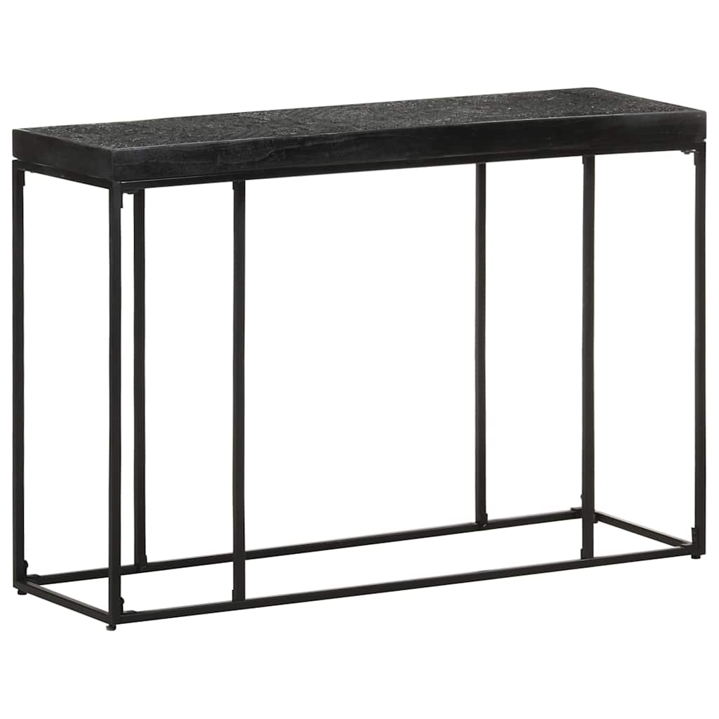 321612 vidaXL Console Table Black 110x35x76 cm Solid Acacia and Mango Wood