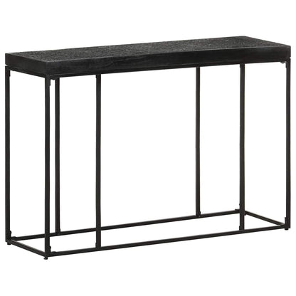 321612 vidaXL Console Table Black 110x35x76 cm Solid Acacia and Mango Wood