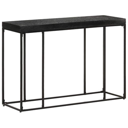 321612 vidaXL Console Table Black 110x35x76 cm Solid Acacia and Mango Wood
