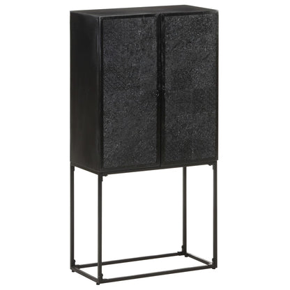 Sideboard Black 60x30x120 cm Solid Acacia and Mango Wood