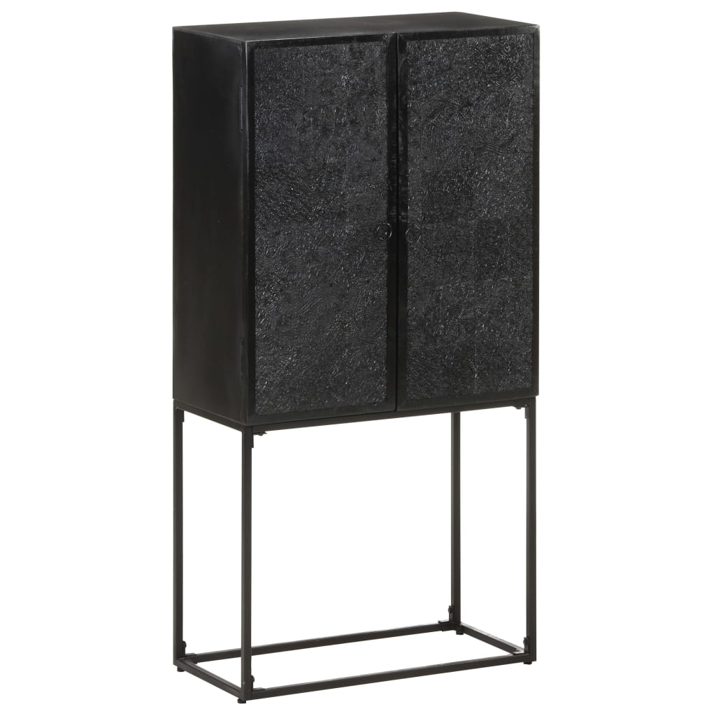 321613 vidaXL Sideboard Black 60x30x120 cm Solid Acacia and Mango Wood