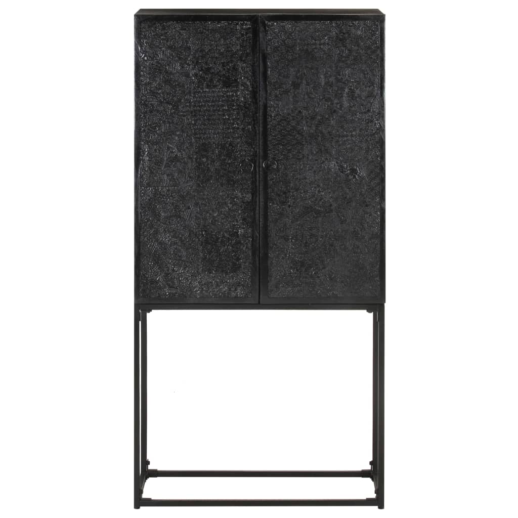321613 vidaXL Sideboard Black 60x30x120 cm Solid Acacia and Mango Wood