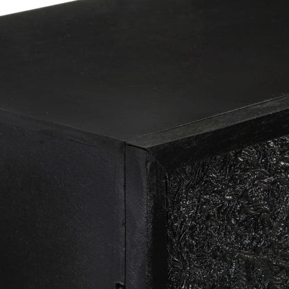 321613 vidaXL Sideboard Black 60x30x120 cm Solid Acacia and Mango Wood