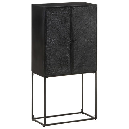 321613 vidaXL Sideboard Black 60x30x120 cm Solid Acacia and Mango Wood