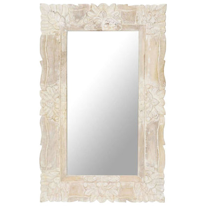 Mirror | White | Solid mango wood | Medium | Decorative Inlays | Mirror
