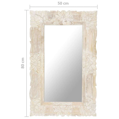 Mirror | White | Solid mango wood | Medium | Decorative Inlays | Mirror