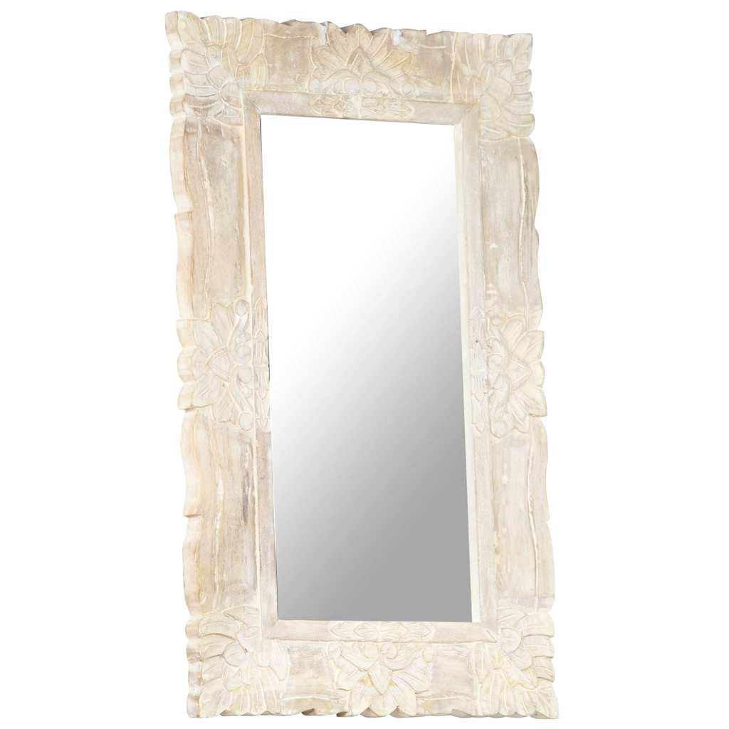 Mirror | White | Solid mango wood | Medium | Decorative Inlays | Mirror