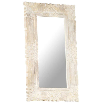 Mirror | White | Solid mango wood | Medium | Decorative Inlays | Mirror