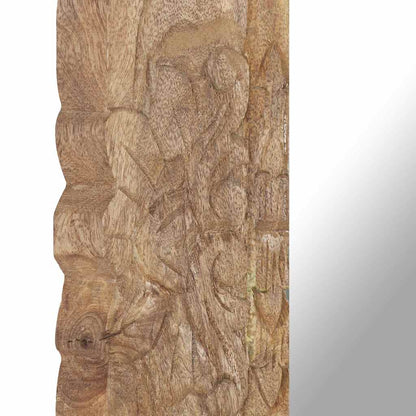 Mirror | Natural mango wood colour | Solid mango wood | 50x50 cm