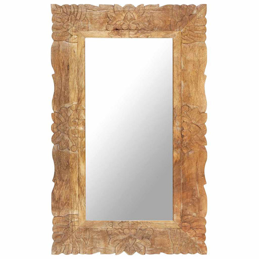 321636 vidaXL Mirror 80x50 cm Solid Mango Wood