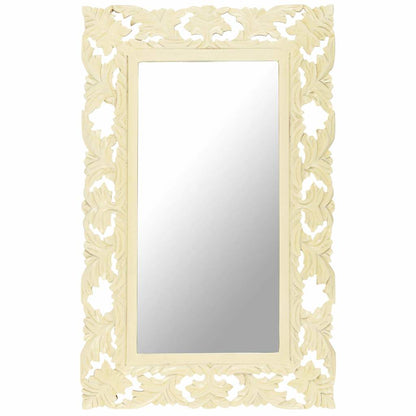 Mirror | White | Solid mango wood | Medium | Decorative Inlays | Mirror