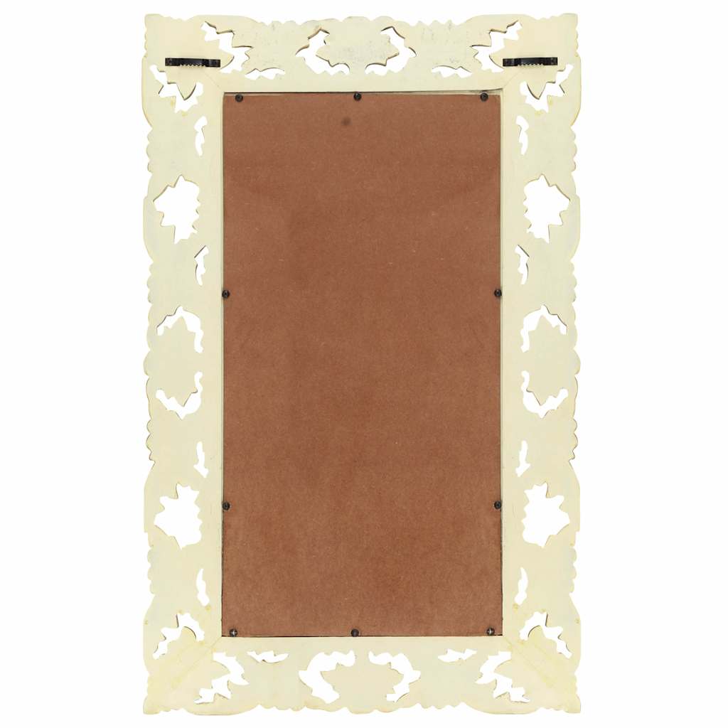 Mirror | White | Solid mango wood | Medium | Decorative Inlays | Mirror
