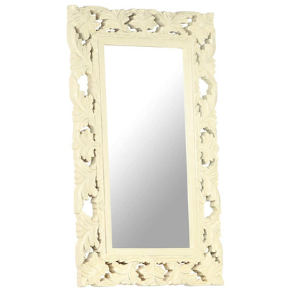 Mirror | White | Solid mango wood | Medium | Decorative Inlays | Mirror