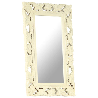 Mirror | White | Solid mango wood | Medium | Decorative Inlays | Mirror