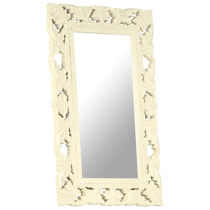 Mirror | White | Solid mango wood | Medium | Decorative Inlays | Mirror