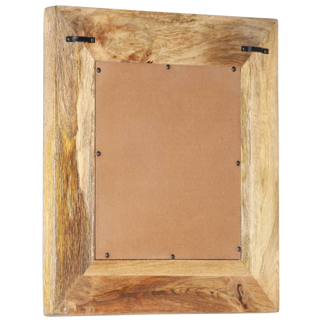 Hand-Carved Mirror 50x50x2.6 cm Solid Mango Wood