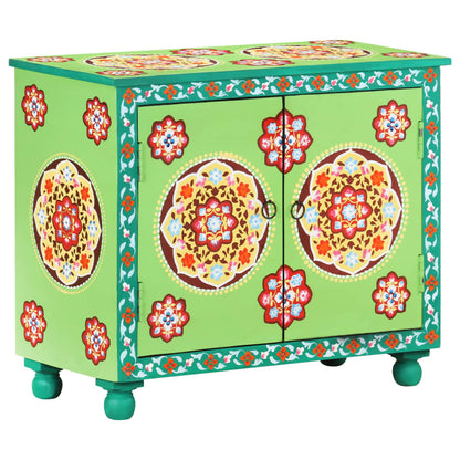 Hand Painted Sideboard Multicolour 70x35x60 cm Solid Mango Wood