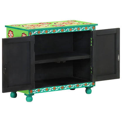 321664 vidaXL Hand Painted Sideboard Multicolour 70x35x60 cm Solid Mango Wood