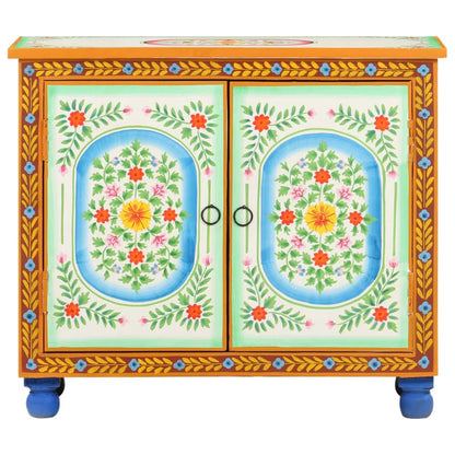 Hand Painted Sideboard 70x35x60 cm Solid Mango Wood