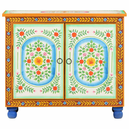 321665 vidaXL Hand Painted Sideboard 70x35x60 cm Solid Mango Wood