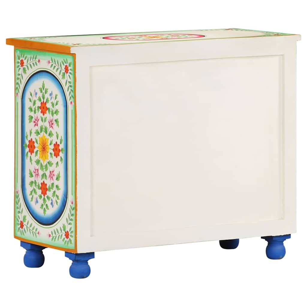 321665 vidaXL Hand Painted Sideboard 70x35x60 cm Solid Mango Wood