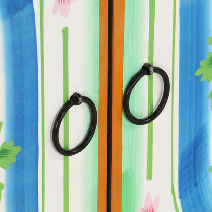 321665 vidaXL Hand Painted Sideboard 70x35x60 cm Solid Mango Wood