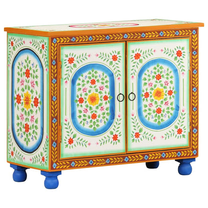 321665 vidaXL Hand Painted Sideboard 70x35x60 cm Solid Mango Wood
