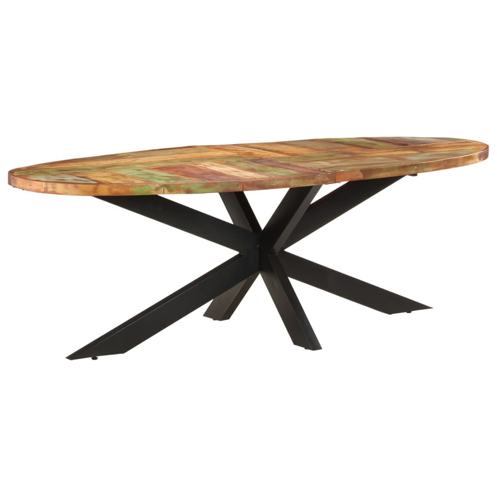 321679 vidaXL Dining Table 240x100x75 cm Solid Reclaimed Wood