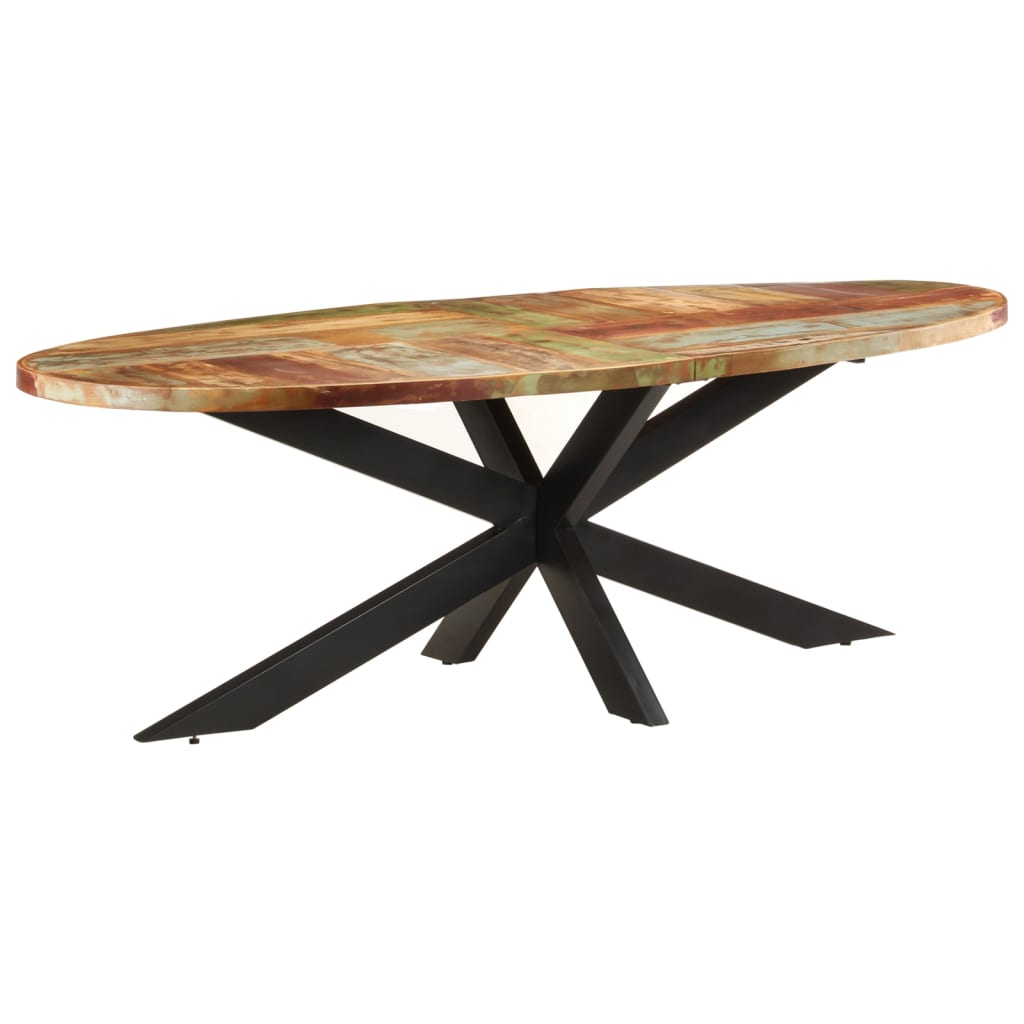 321679 vidaXL Dining Table 240x100x75 cm Solid Reclaimed Wood