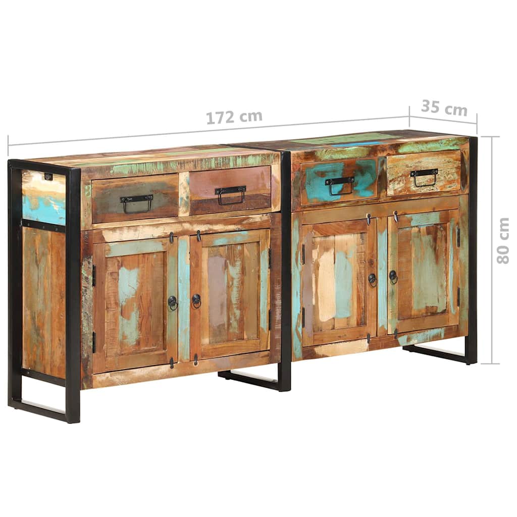 321697 vidaXL Sideboard 172x35x80 cm Solid Reclaimed Wood