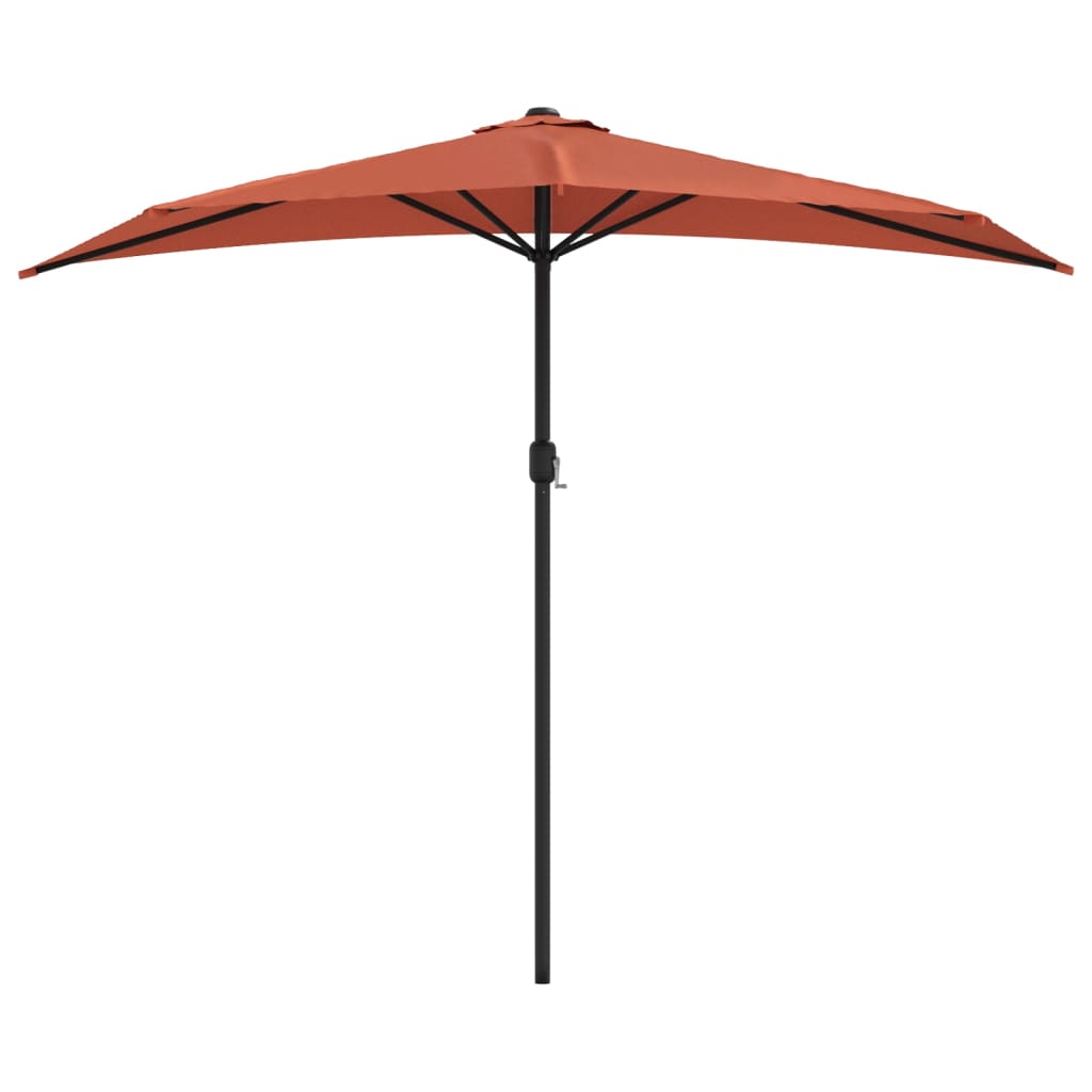 Balcony Parasol | Terracotta | Polyester, Aluminium, Steel