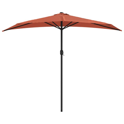 Balcony Parasol | Terracotta | Polyester, Aluminium, Steel