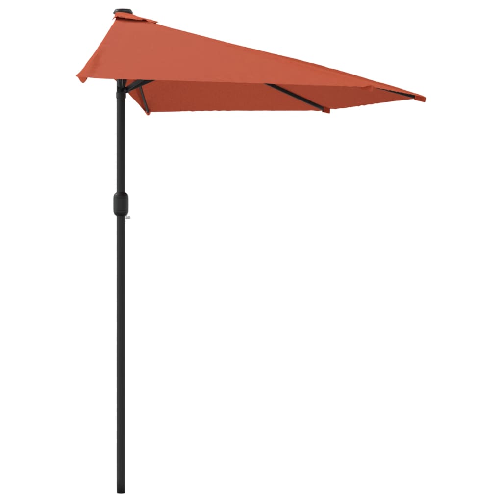 Balcony Parasol | Terracotta | Polyester, Aluminium, Steel