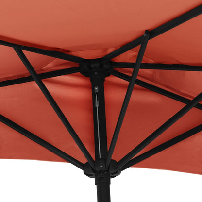 Balcony Parasol | Terracotta | Polyester, Aluminium, Steel