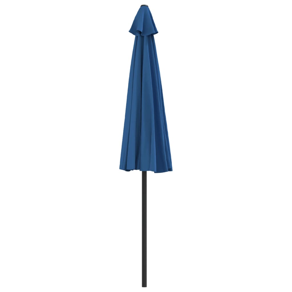 Balcony Parasol with Aluminium Pole Blue 270x144x222 cm Half