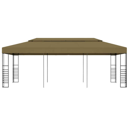 Garden Gazebo 6x3x2.7 m Taupe 180 g/m²
