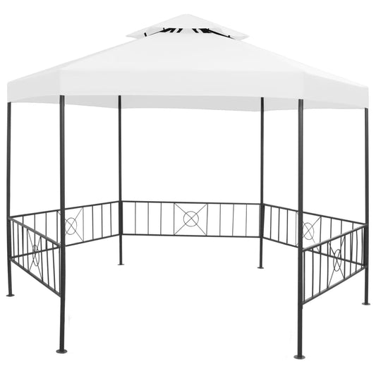 312233 vidaXL Garden Gazebo 323x275x265 cm White 180 g/m²