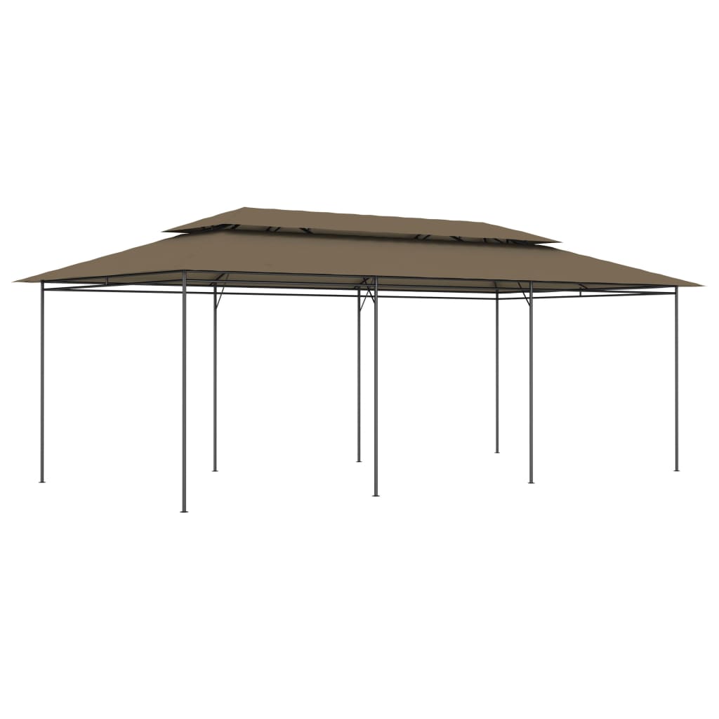 Gazebo 600x298x270 cm Taupe 180 g/m²