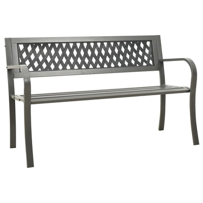 Garden Bench | Grey | Powder-coated steel, Plastic | Standard | Durable