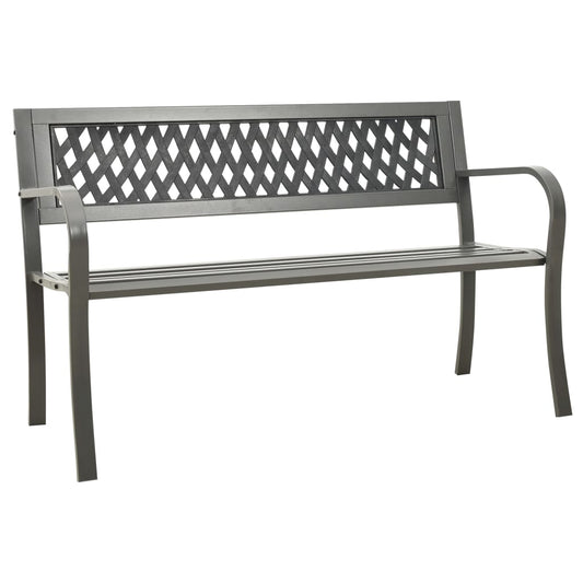 Garden Bench | Grey | Powder-coated steel, Plastic | Standard | Durable
