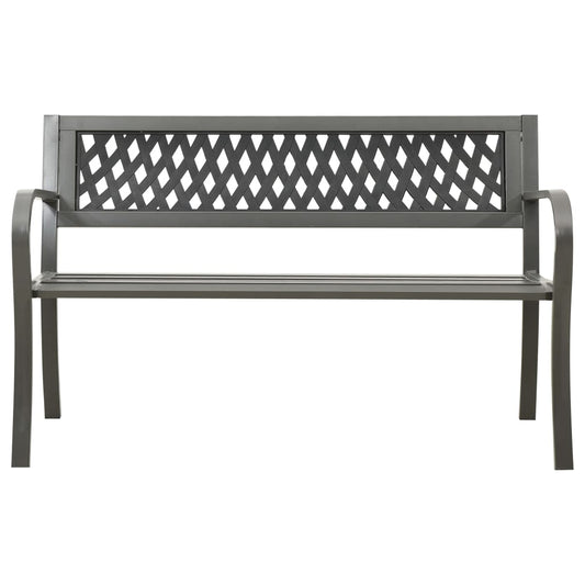 Garden Bench | Grey | Powder-coated steel, Plastic | Standard | Durable
