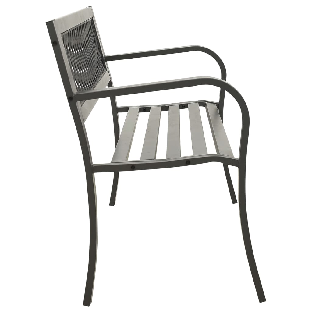 Garden Bench | Grey | Powder-coated steel, Plastic | Standard | Durable