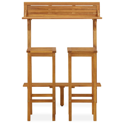 Balcony Bar Set | Natural wood | Solid acacia wood, metal | Standard