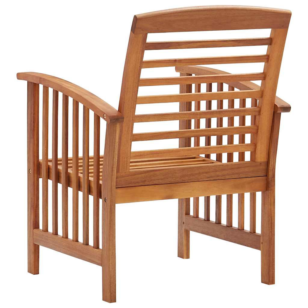 Garden Chair | Set of 2 | Natural wood | Solid acacia wood | Standard