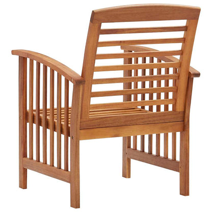 Garden Chair | Set of 2 | Natural wood | Solid acacia wood | Standard
