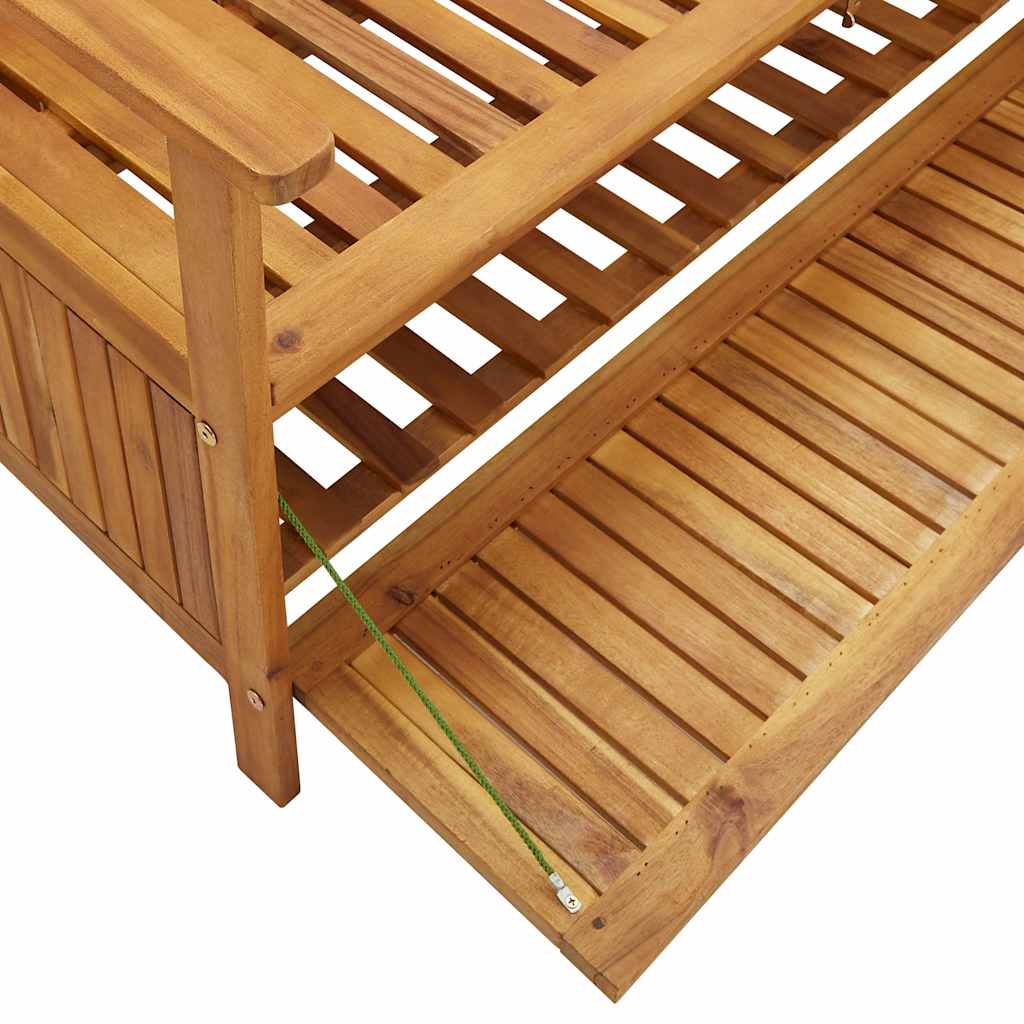 Storage Bench | Natural wood | Solid Acacia Wood | Medium | Storage Bench
