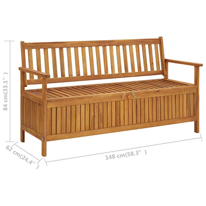 Storage Bench | Natural wood | Solid Acacia Wood | Medium | Storage Bench