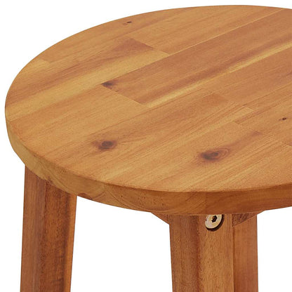 Bar Stool | Set of 6 | Solid acacia wood | Standard | Footrest