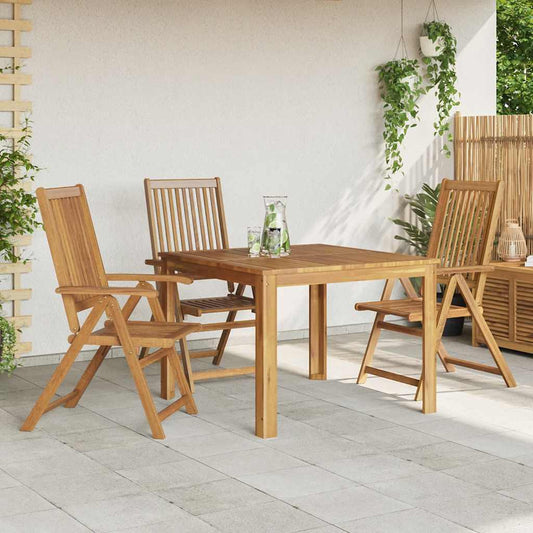 Folding Chairs 3 pcs Solid Acacia Wood